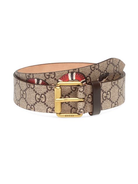 gucci kingsnake print belt|Gucci belt buckle men's.